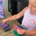 Crayola Glitter Magnetic Tiles Building Set for Kids