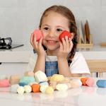 36 PCS Wooden Stacking Rocks for Toddlers