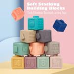 Weilim Montessori Soft Stacking Blocks Set for Babies