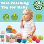 Weilim Montessori Soft Stacking Blocks Set for Babies