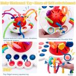 Silicone Sensory Pull String Teething Toy for Babies