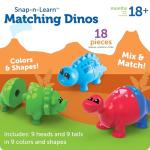 Snap-n-Learn Dinosaur Matching Toys for Toddlers