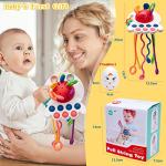 Silicone Sensory Pull String Teething Toy for Babies