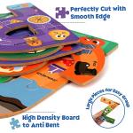 Wooden Alphabet Puzzle Set for Kids 3-5