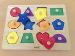 Dailyfunn Montessori Shape Peg Puzzle for Toddlers