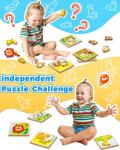 Wooden Animal Puzzles for Toddlers - 6 Pieces