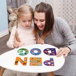 Wooden Alphabet Puzzle Set for Kids 3-5