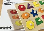 Dailyfunn Montessori Shape Peg Puzzle for Toddlers