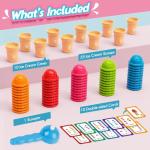 Ice Cream Color Sorting and Counting Stacking Toys