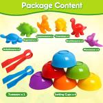 Dinosaur Counting Toy with Sorting Bowls for Kids