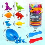 Dinosaur Color Sorting and Stacking Toy Set