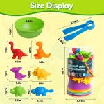 Dinosaur Counting Toy with Sorting Bowls for Kids
