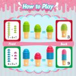 Ice Cream Color Sorting and Counting Stacking Toys