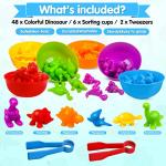 Dinosaur Color Sorting and Stacking Toy Set
