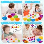 Dinosaur Color Sorting and Stacking Toy Set