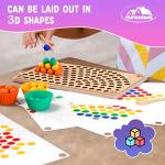 Montessori Wooden Peg Board Bead and Stacking Game