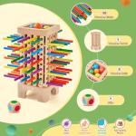 Montessori Colorful Wooden Stick Dice Game