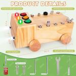 Montessori Busy Board with Screwdriver and Light