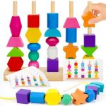 Montessori Wooden Beads Sequencing Toy Set