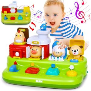 Interactive Pop Farm Animal Toy with Music
