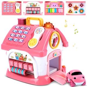 Pink Musical Learning House for Toddlers 1 Year Old