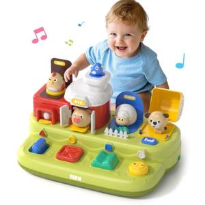 Musical Pop Farm Animals Toy for Toddlers