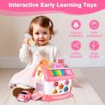 Pink Musical Learning House for Toddlers 1 Year Old