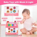 Pink Musical Learning House for Toddlers 1 Year Old