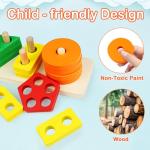 PEBIRA Wooden Montessori Sorting & Stacking Toys