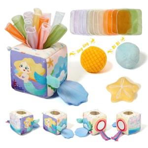 Youuys Mermaid Baby Tissue Box Toy Set