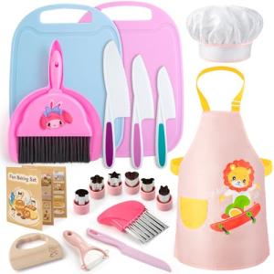 20PCS Kids Knife Set for Real Cooking Fun