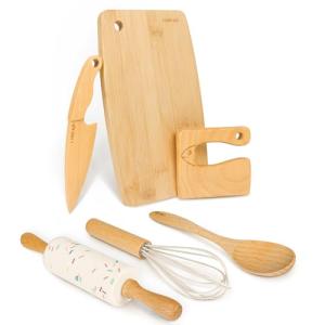 Kids Wooden Knife and Baking Set for Little Chefs