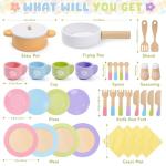 Wooden 34 PCS Kids Play Kitchen Set