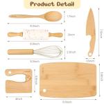 Kids Wooden Knife and Baking Set for Little Chefs
