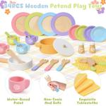Wooden 34 PCS Kids Play Kitchen Set