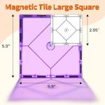 Large Square Magnetic Tiles Set for Kids