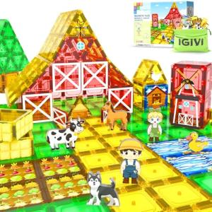 Magnetic Farm Animal Tiles for Toddlers