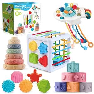 SpringFlower 5-in-1 Montessori Baby Toys Set