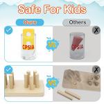 PEBIRA Wooden Montessori Sorting & Stacking Toys