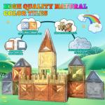 100PCS Magnetic Tiles for Kids STEM Play