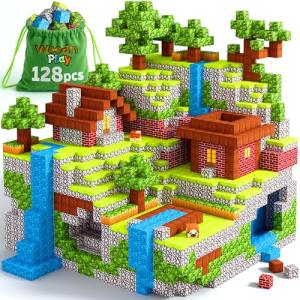 Magnetic Building Blocks Set for Kids 128PCS
