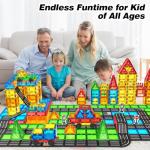 Magnetic Tile Roads and Car Set for Kids