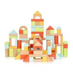 100pcs Wooden Building Blocks with Storage Bucket