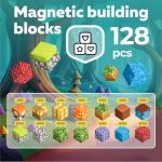 Magnetic Building Blocks Set for Kids 128PCS