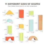 100pcs Wooden Building Blocks with Storage Bucket