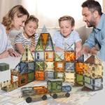 100PCS Magnetic Tiles for Kids STEM Play