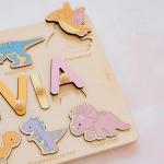 Personalized Dinosaur Name Puzzle for Toddlers
