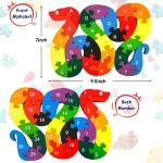 LovesTown Montessori Wooden ABC Puzzle for Toddlers