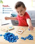 Coogam Wooden Vowel Learning Letters and Flashcards