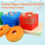PEBIRA Wooden Montessori Sorting & Stacking Toys